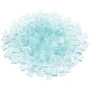 375 PCS (280g) Transparent Mosaic Tiles 0.4 Inch Square Shape Glass Tiles Crystal Clear Glass Mosaic Supplies Pieces for Crafts Home Decoration